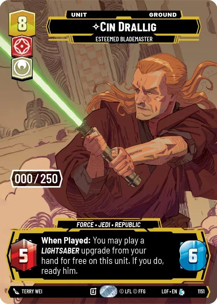 Cin Drallig (1151) - Esteemed Blademaster (Serialized) (1151) [Legends of the Force]