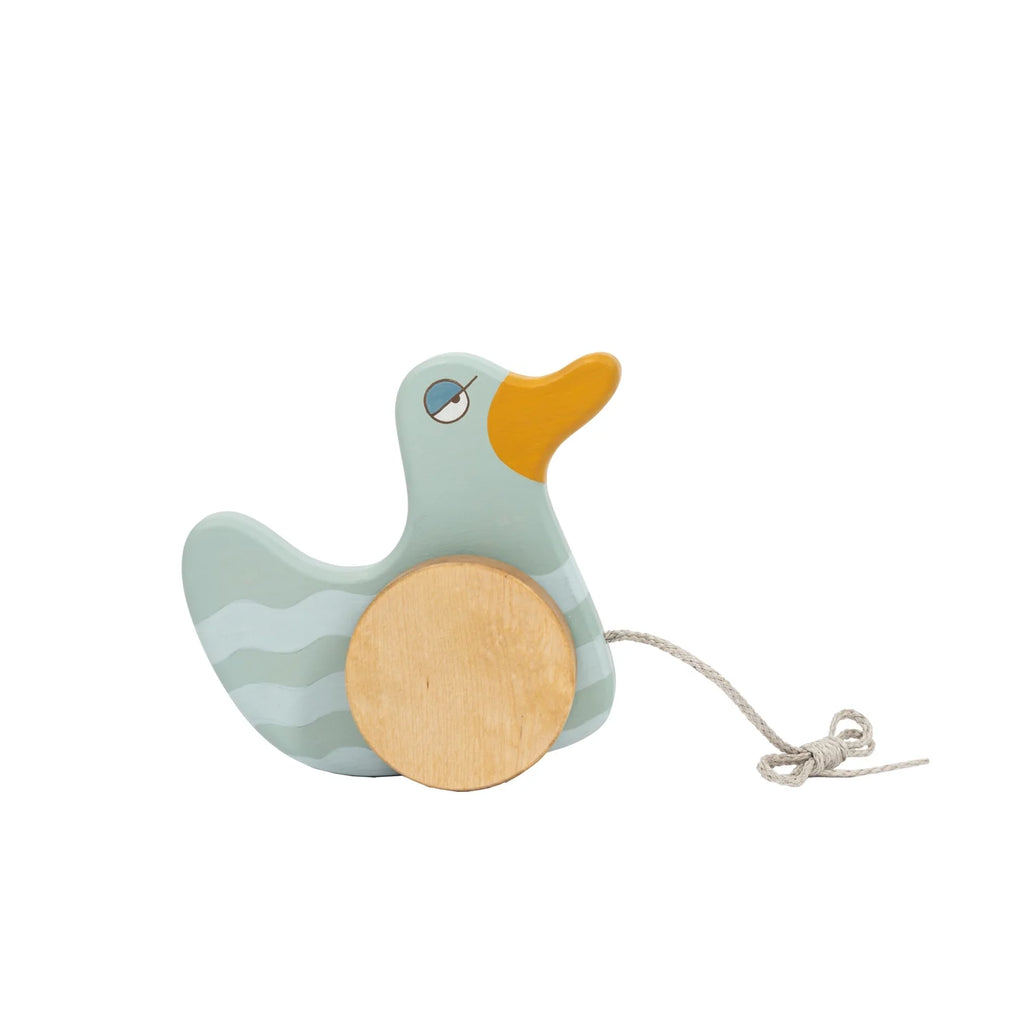Duck Pull Toy - Mint Green