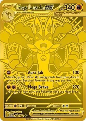 Mega Lucario ex (188/132) [Mega Evolutions: Base Set]
