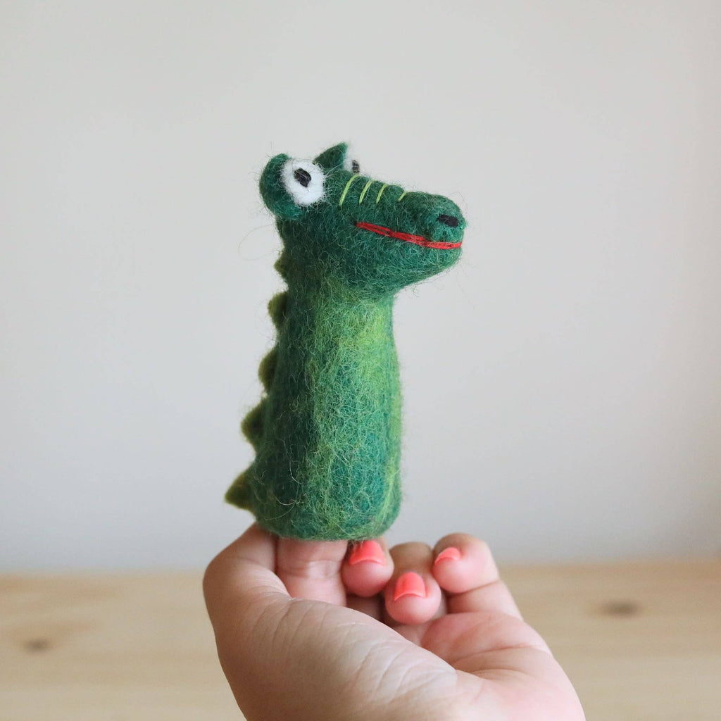 Felt Finger Puppet: Alligator