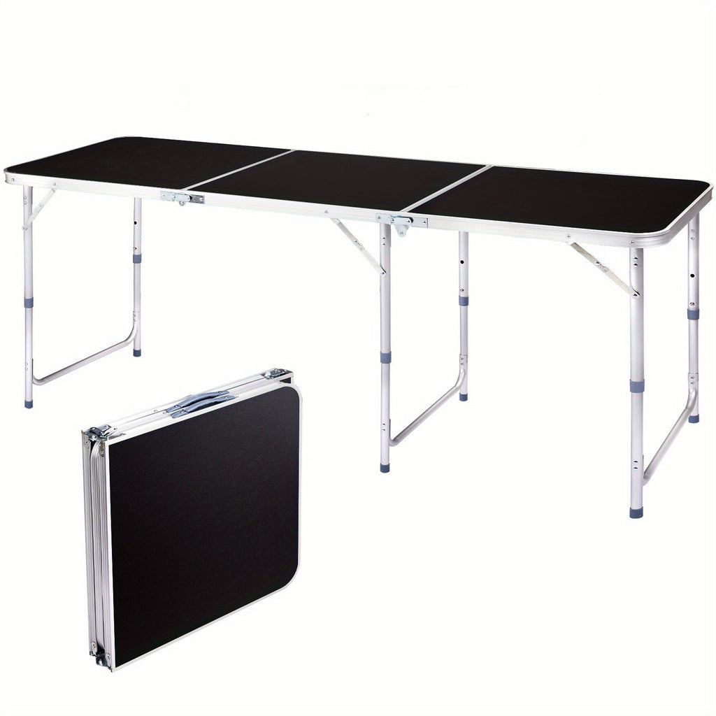 Outdoor Folding Picnic Table – Aluminum Alloy Rectangle Camping Table, Lightweight & Durable, Multi-Size 3ft/4ft for Patio, Backyard & Camping
