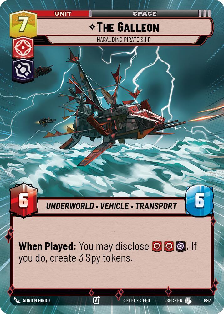 The Galleon - Marauding Pirate Ship (Hyperspace Foil) (897) (897) [Secrets of Power]