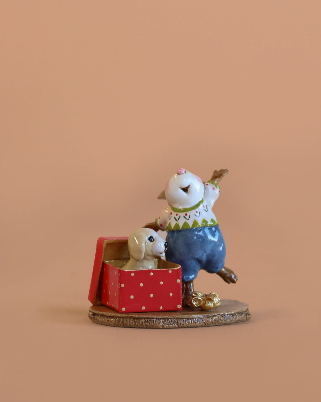 Wee Forest Folk Tiny Collectible - Christmas Critter (Not a Toy)