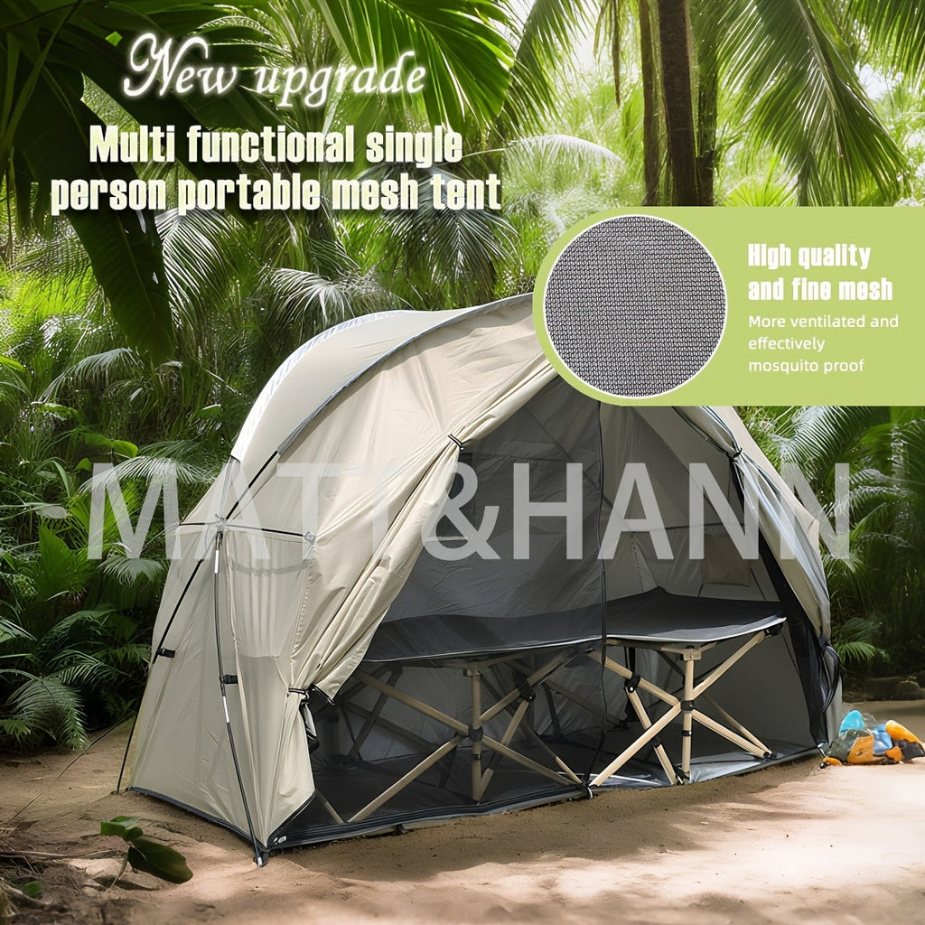 Ultralight Single Person Bicycle Tent with Mesh Ventilation – Freestanding, Easy Setup, Carbon Steel Poles, 3-Season – Lightweight Camping Tent for Cycling, Backpacking & Fishing