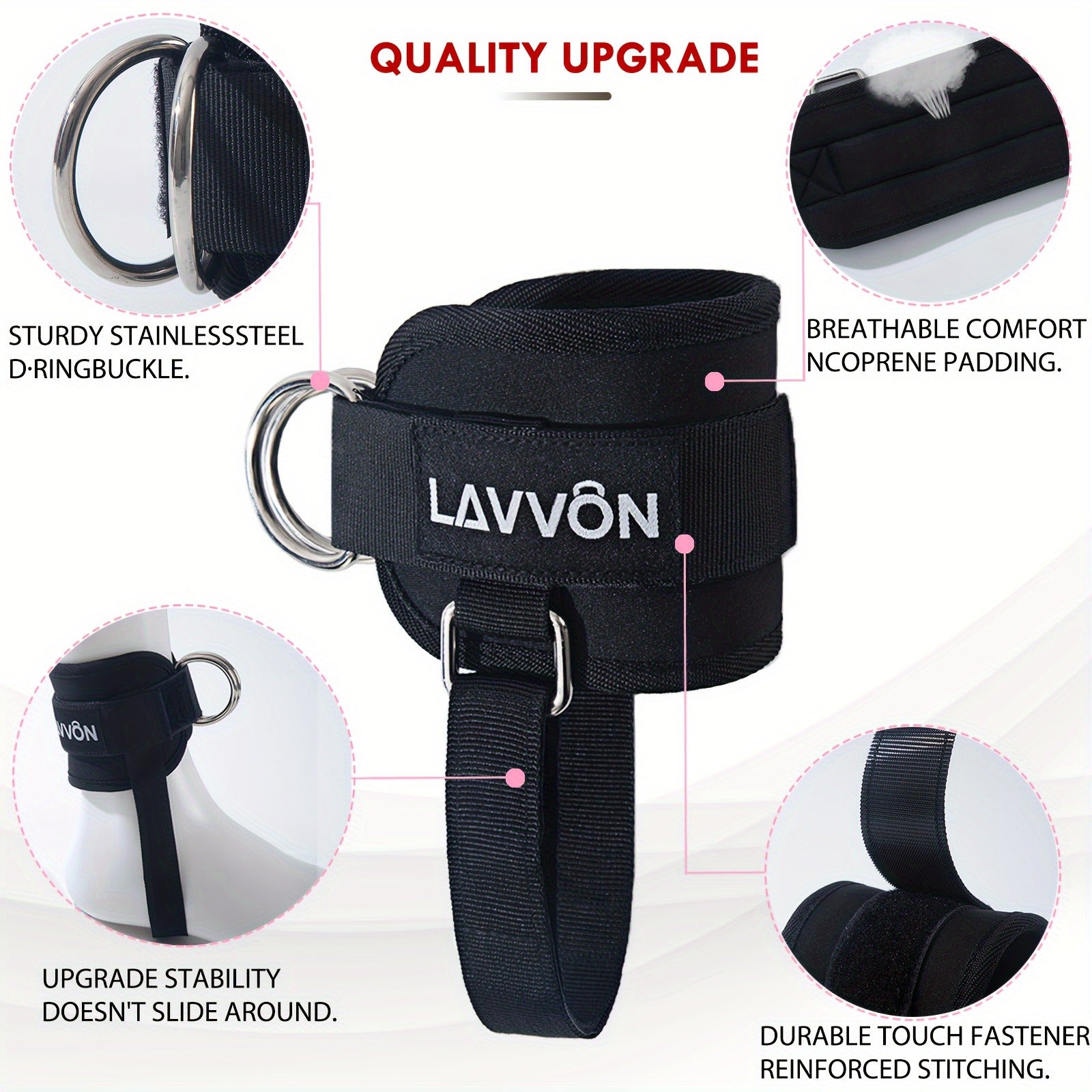Barbell Squat Pad Set with Wrist Straps & Ankle Straps – Thick Anti-Slip Foam Bar Pad for Hip Thrusts, Squats & Lunges, Weightlifting Neck Cushion for Men Women