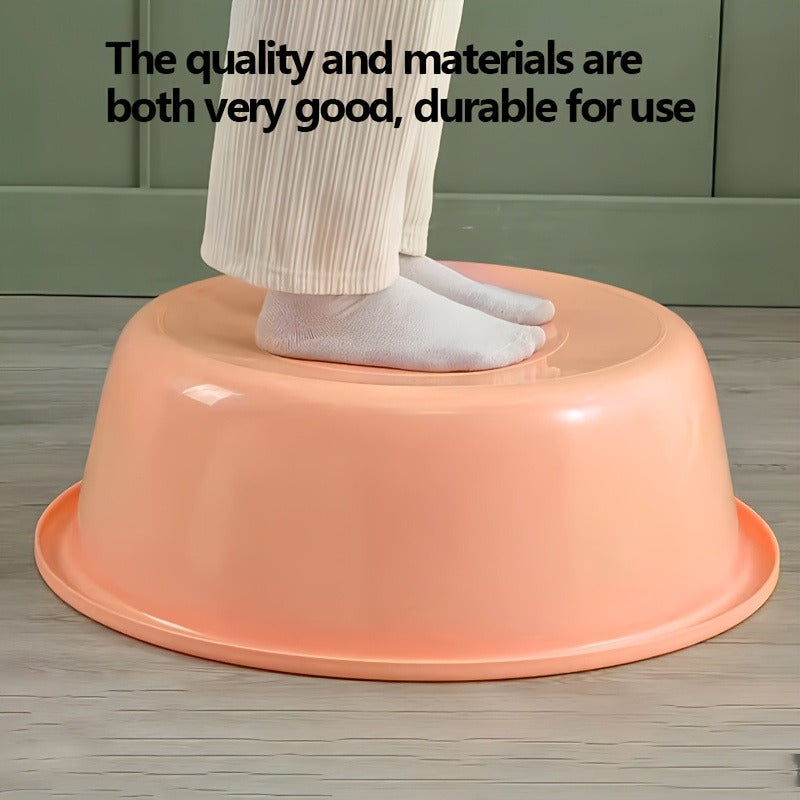Plastic Wash Basin 12 Quart Stackable Round Tub - Portable Household Washing Bowl for Kitchen, Camping, Face Washing, Fruit & Vegetable Cleaning, Dish Washing & Bottle Rinsing, 4 Colors, Small to Oversized