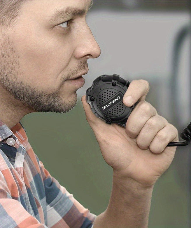 Walkie Talkie Remote Speaker Microphone H3 Lightweight Shoulder Mic PTT for Two Way Radio Clear Communication Outdoor Hiking Camping Tactical Black