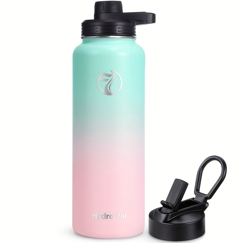 40oz Vacuum Insulated Water Bottle Stainless Steel Water Jug with 2-in-1 Lid Chug Lid Straw Lid Double Wall Hot Cold 12 Hours Leakproof for Gym Camping Travel