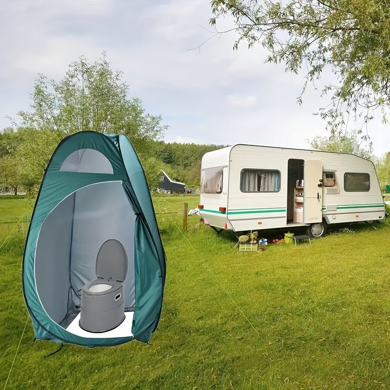 Pop-Up Privacy Shower Tent & Outdoor Changing Room – Waterproof Portable Camping Toilet Tent for Hiking Beach Fishing Backpacking, Instant Setup Dressing Room, Blue Black Regular Upgraded Styles