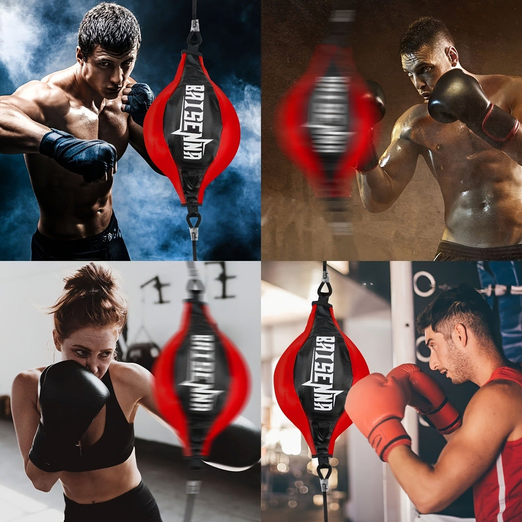 Boxing Speed Ball – PU Leather Reflex Punching Ball for Home Training, Adjustable Bungee, Portable & Easy Install