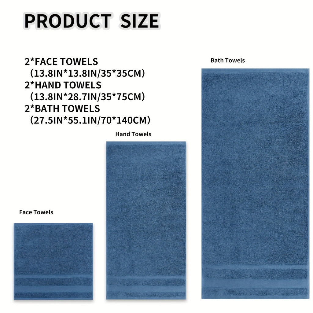 Cotton Bath Towel Set 6/10 Piece - 100% Pure Cotton Large Bath Towels for Women & Men, Highly Absorbent Quick Dry Spa Hotel Quality Towels for Bathroom, Bedroom, Gym, Pool & Travel, Soft Fluffy Luxury Towel Sets