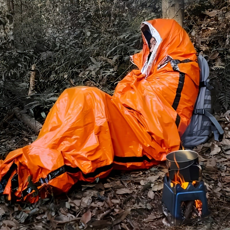 Emergency Thermal Blanket Survival Sleeping Bag – Lightweight Foil Space Blanket for Camping & Hiking