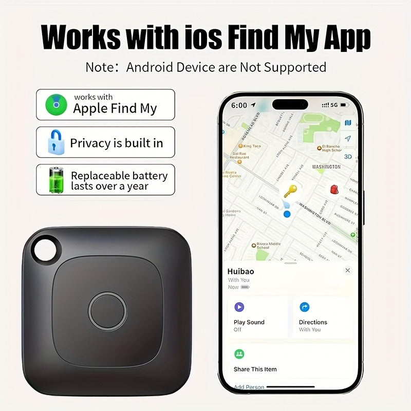 Bluetooth Item Tracker Smart GPS Finder 1/2/4 Pack - 1.43" Mini Wireless Tracker, High Decibel Alarm, App Control for Keys, Wallet, Luggage, Bags & Cars