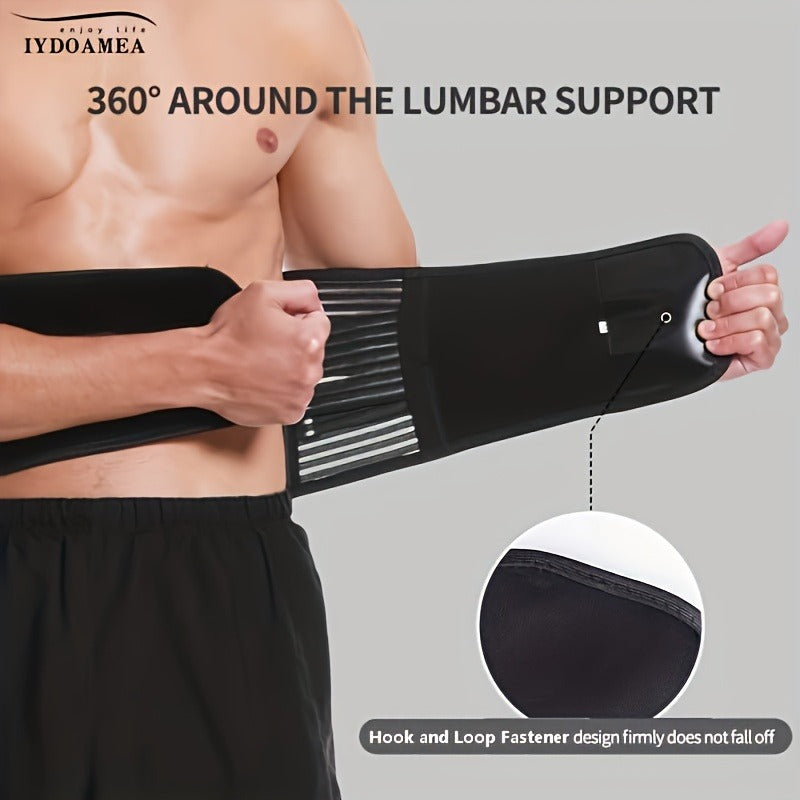 Lumbar Support Belt with 6 Stays & 16-Hole Mesh – Breathable Back Brace for Men Women, Anti-Skid Waist Support for Work, Sciatica & Lower Back Pain Relief