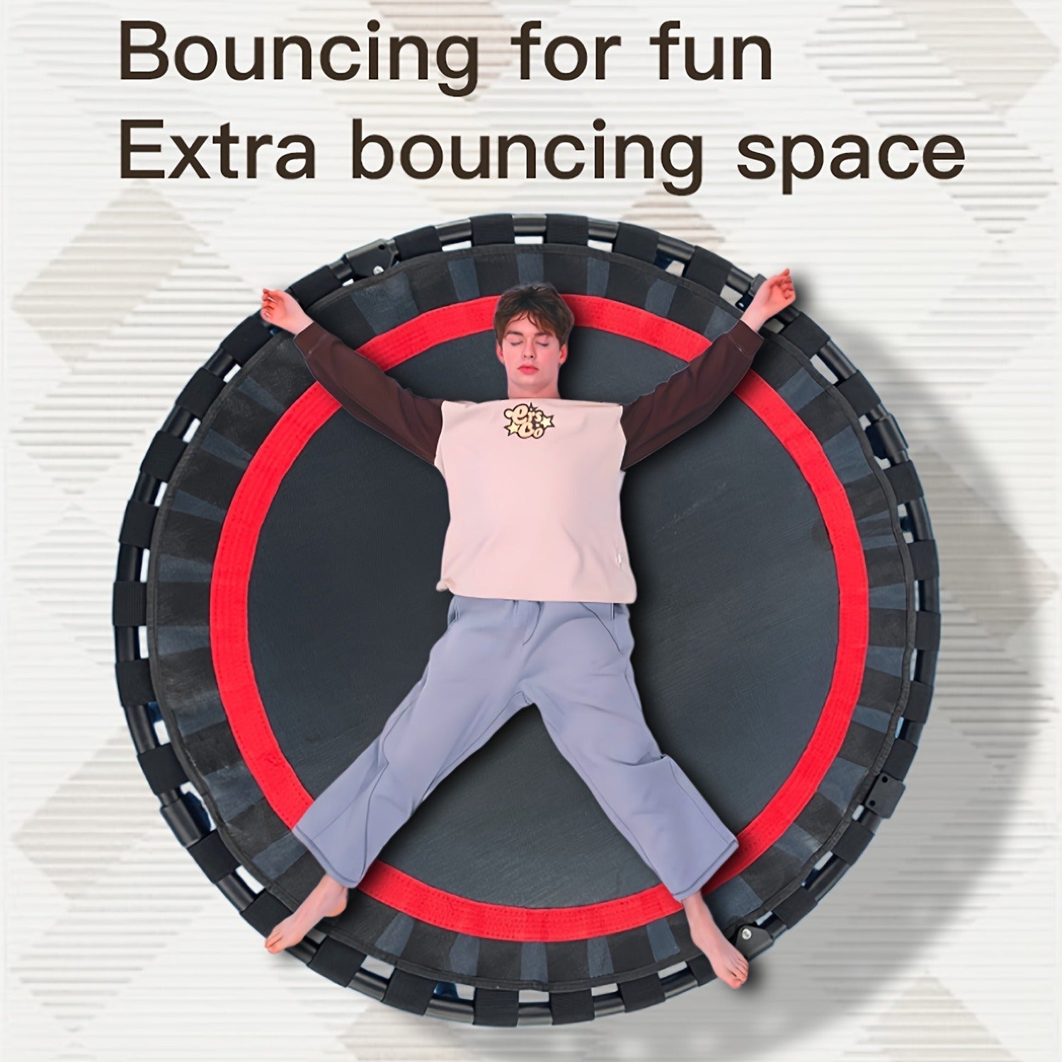 Mini Trampoline 40 Inch Collapsible Fitness Rebounder 660LBS Capacity, Adjustable Foam Handle Bars, Durable Elastic Straps & Thick Steel Frame, Quiet Indoor Outdoor Exercise Trampoline, Blue Green Red