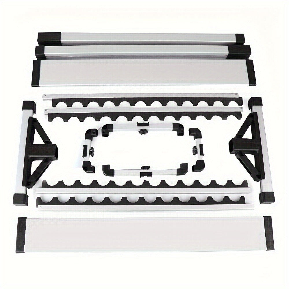 Aluminum Fishing Rod Holder Rack Holds Up to 24 Rods, Portable Lightweight Rust-Resistant Rod Stand with Cushioned Holders & Carrying Handle, Freestanding Fishing Pole Organizer for Garage Cabin Home