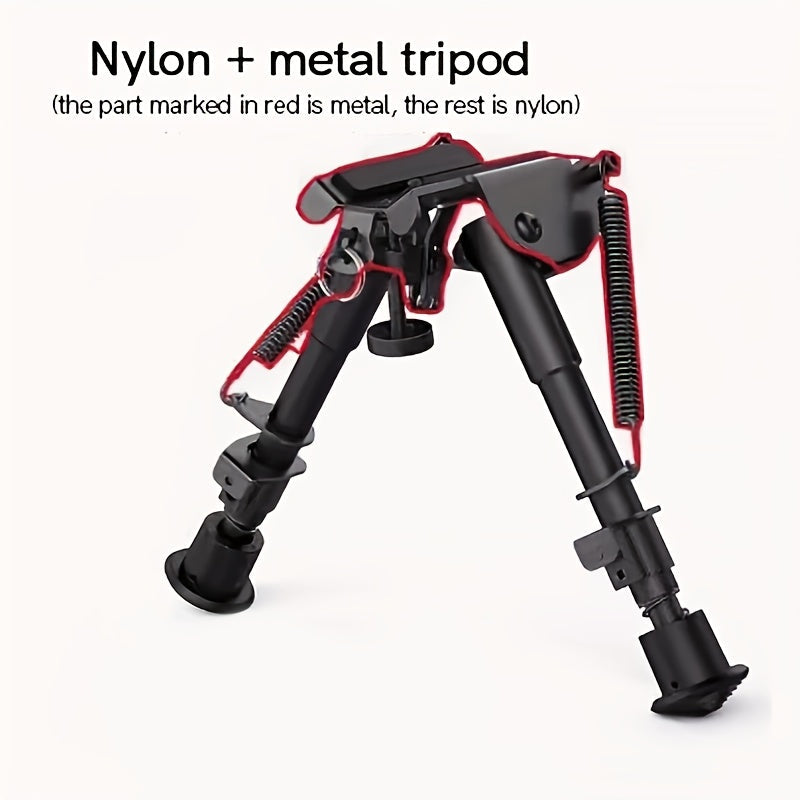 Aluminum Alloy Tactical Rifle Bipod – Adjustable 6-9 Inch Spring Return Legs, M-LOK Compatible, Collapsible Shooting Support for Hunting & Range