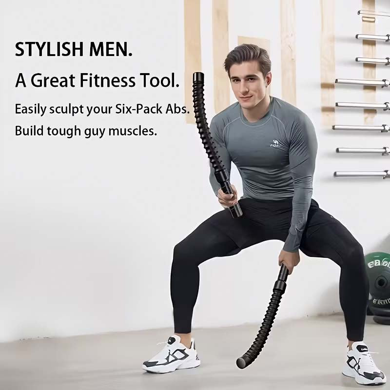 Ropeless Battle Ropes (2pcs) – Portable Cordless Weighted Workout Ropes with Steel Core & Non-Slip Handles for HIIT, Cardio, Full Body Training, Arms & Shoulders | Home Gym Exercise Equipment for Adults