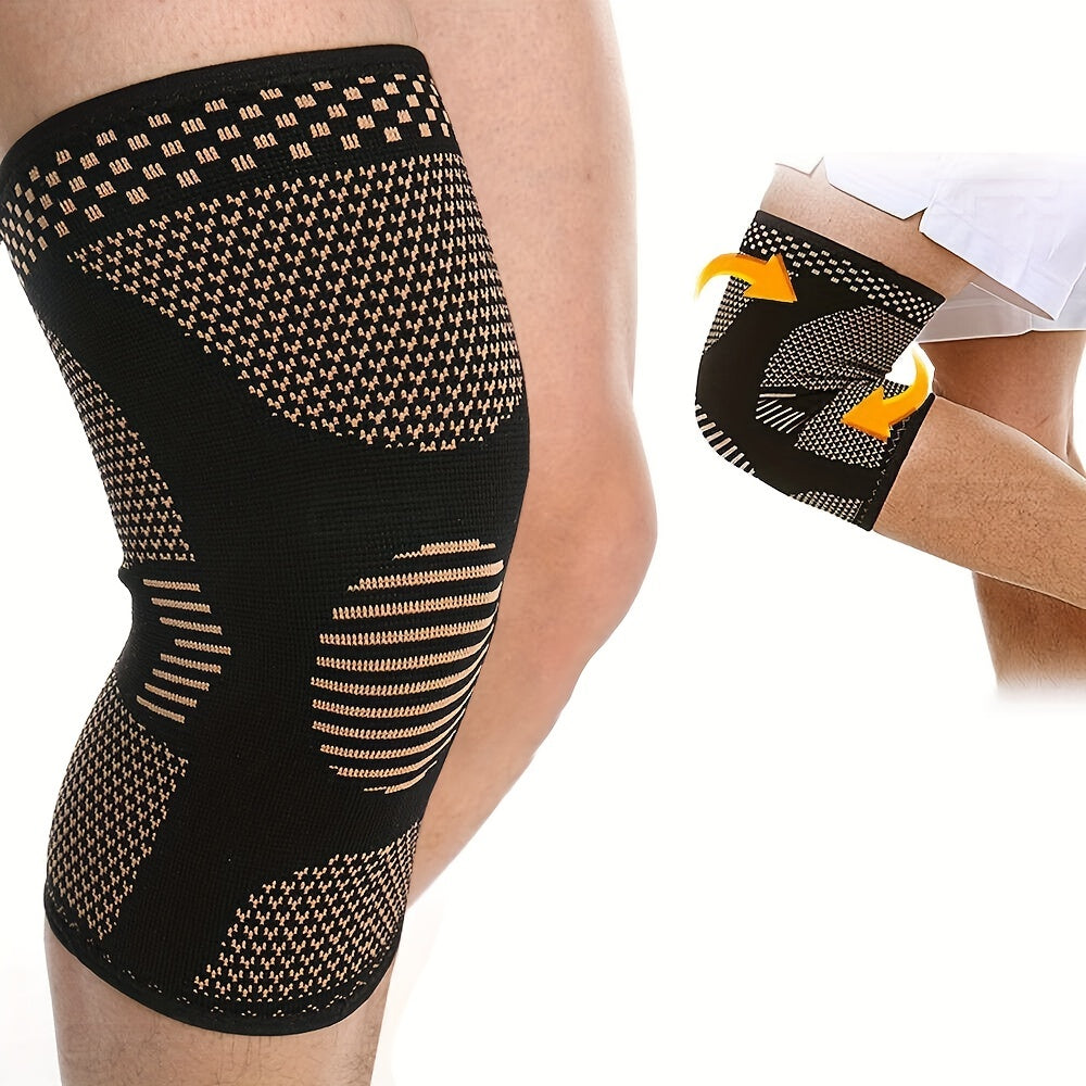 Knee Brace with Patella Gel Pad & Side Stabilizers – Open Patella Support for Running, Cycling, Tennis, Volleyball & Outdoor Sports | Men & Women