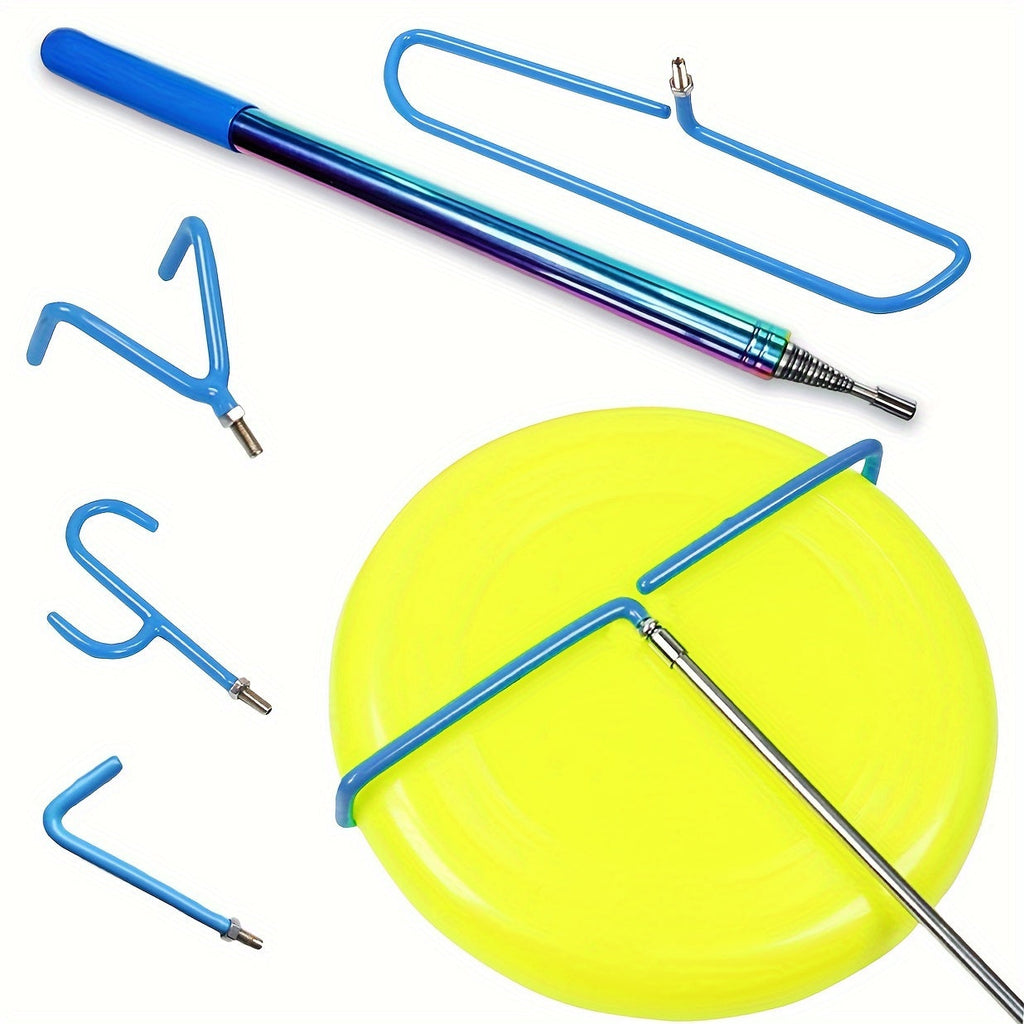 Disc Golf Retriever Telescopic Rod 16FT – Stainless Steel Extendable Pickup Tool for Flying Disc Frisbee Golf Accessories, Portable Disc Retriever for Outdoor Sports & Disc Golf Course