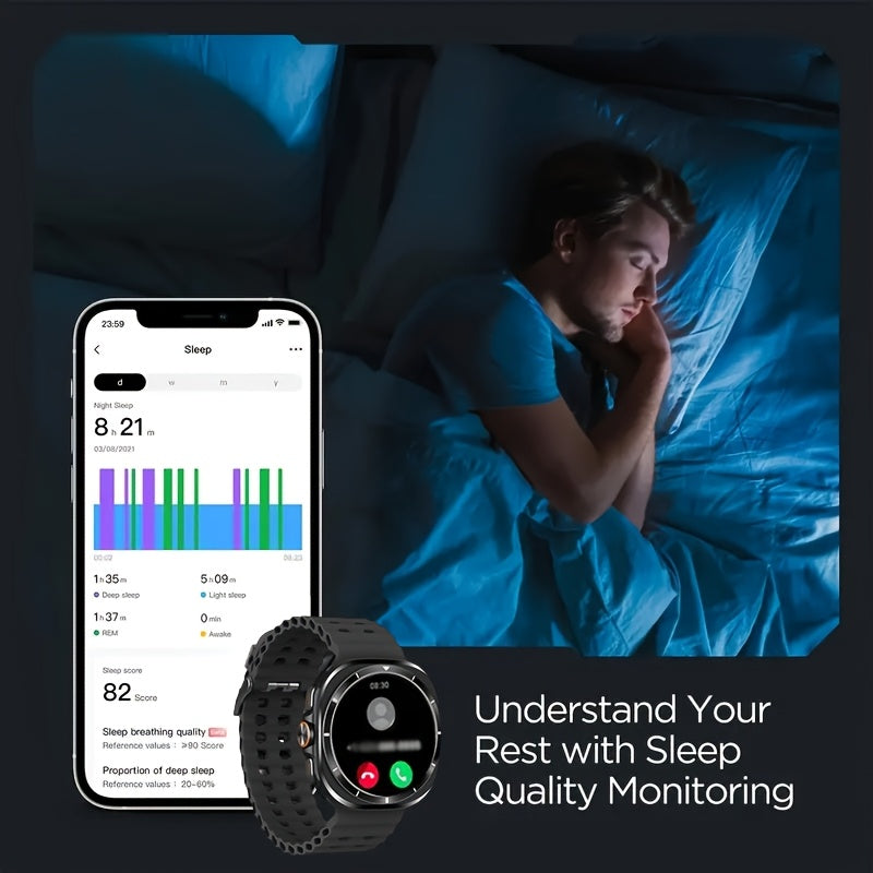Smart Watch with Call & Message Reminder, Fitness Tracker for Men & Women, Sports Smartwatch Compatible with Android & iPhone, USB Rechargeable, Heart Rate Monitor, Multi-Sport Mode Wristband