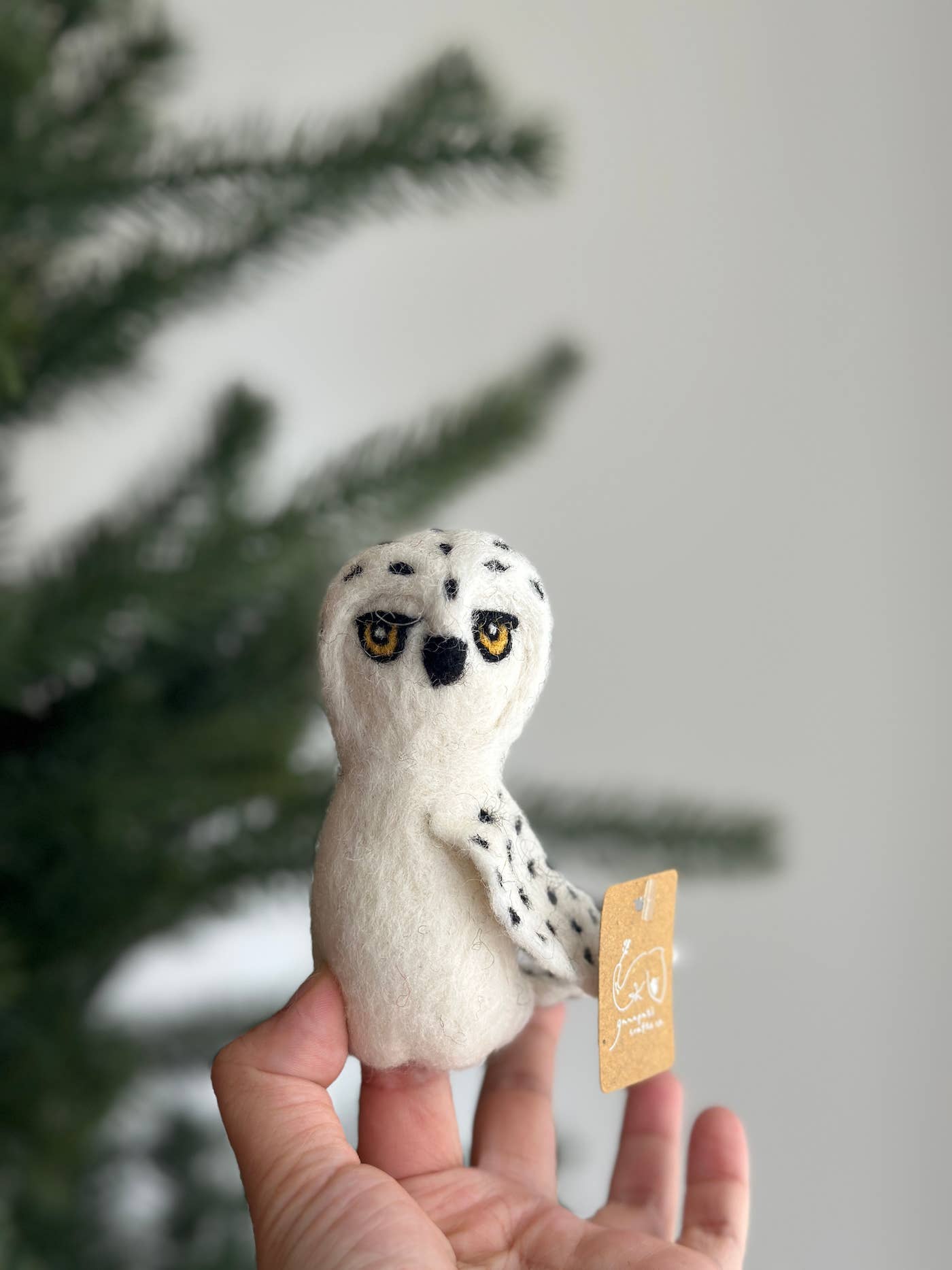 Felt Finger Puppet: Snowy Owl