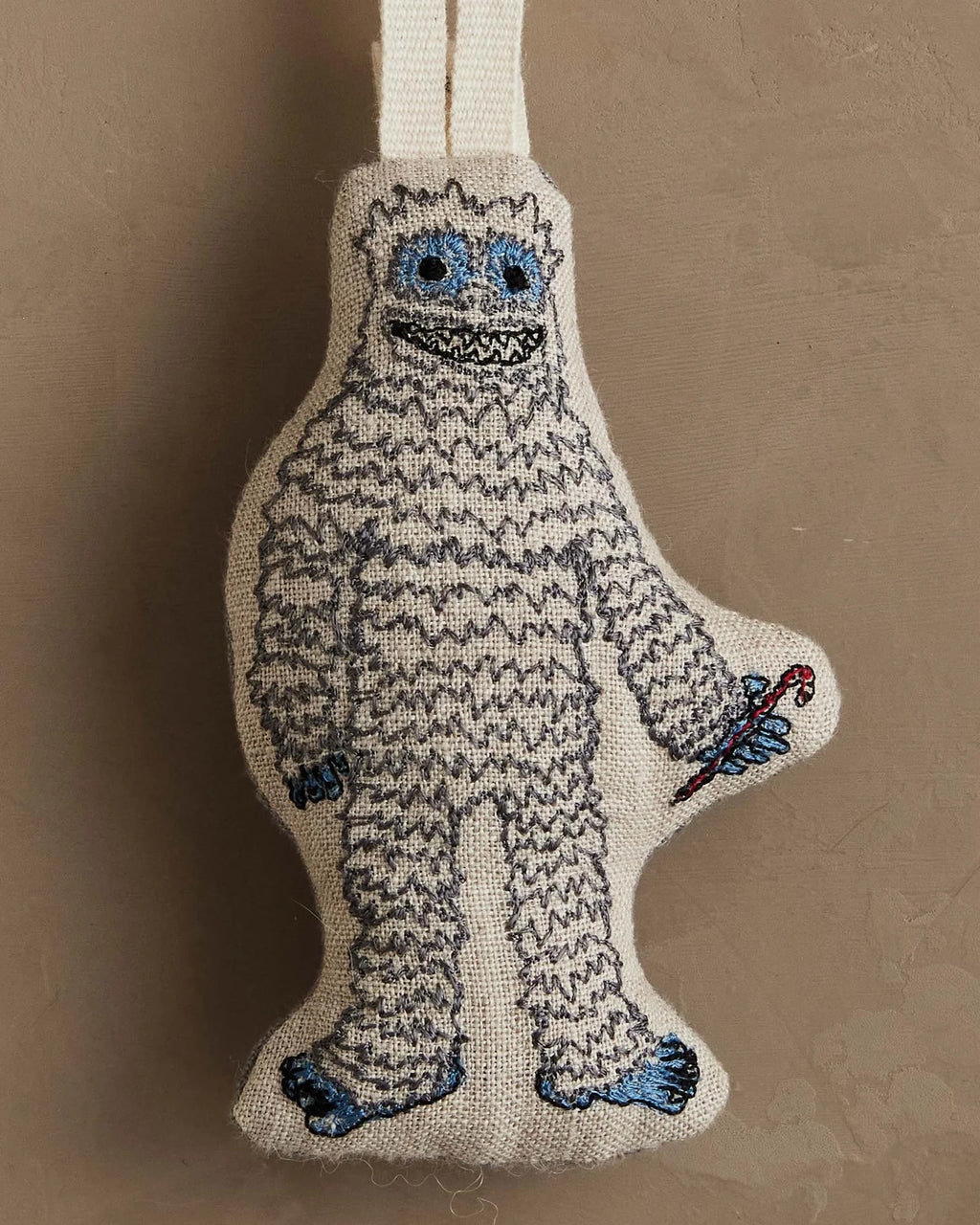 Coral & Tusk Yeti with Candy Cane Ornament
