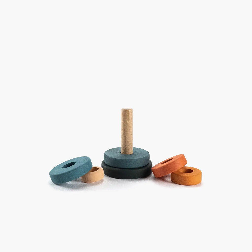 Sabo Concept Mini Wooden Pyramid Stacker - Tropics