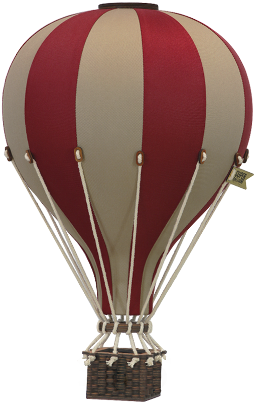 Hot Air Balloon - Burgundy