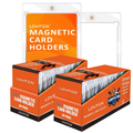 Magnetic Trading Card Holder 48 Pack 35PT UV Hard Plastic Case Single Touch Magnetic Closure for Trading Cards Sports Football Baseball Game Collectibles Bulk Card Protection Set