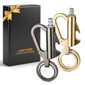Permanent Match Flint Fire Starter 2-Pack – Waterproof Metal Keychain Lighter EDC with Bottle Opener