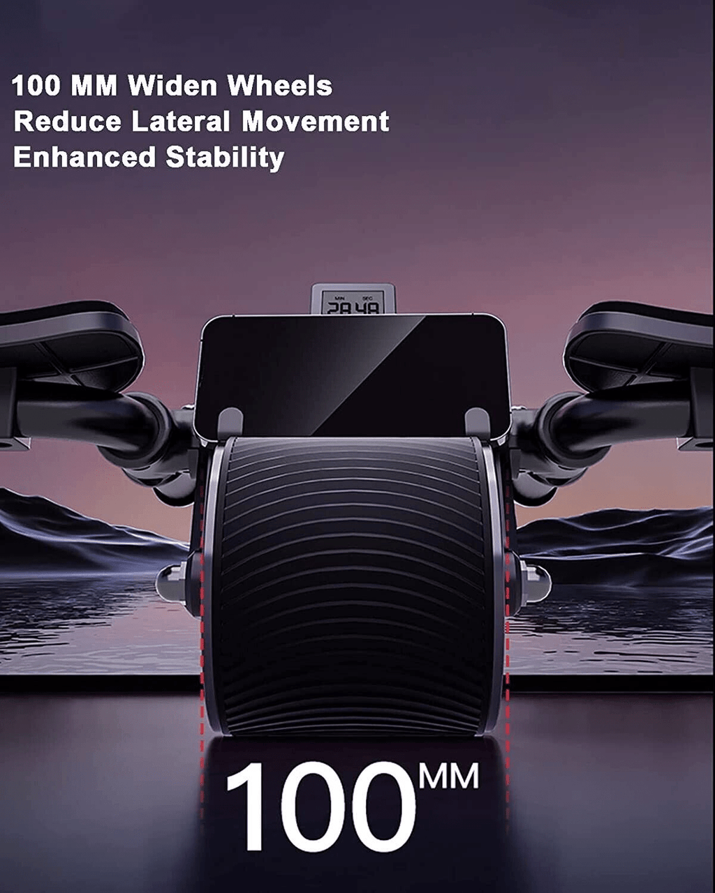 Ab Wheel Roller for Core Strength Training, Non-Slip Abdominal Exercise Wheel with Knee Pad for Home Gym, Effective Ab Roller for Men & Women to Build Six-Pack Abs & Strengthen Core Muscles