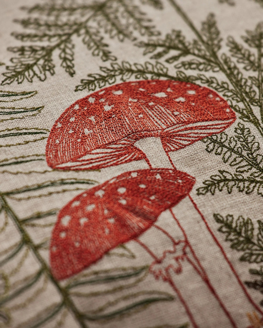 Coral & Tusk Mushrooms and Ferns Lumbar Pillow