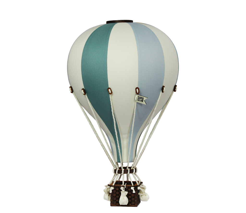 Hot Air Balloon - Mint Green and Grey