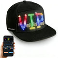 Programmable LED Hat with APP Control – Custom Text, Animation & Graffiti Display, USB Rechargeable, Adjustable Fit for Men & Women, Glowing Light-Up Cap for Party, Festival, Wedding & Carnival