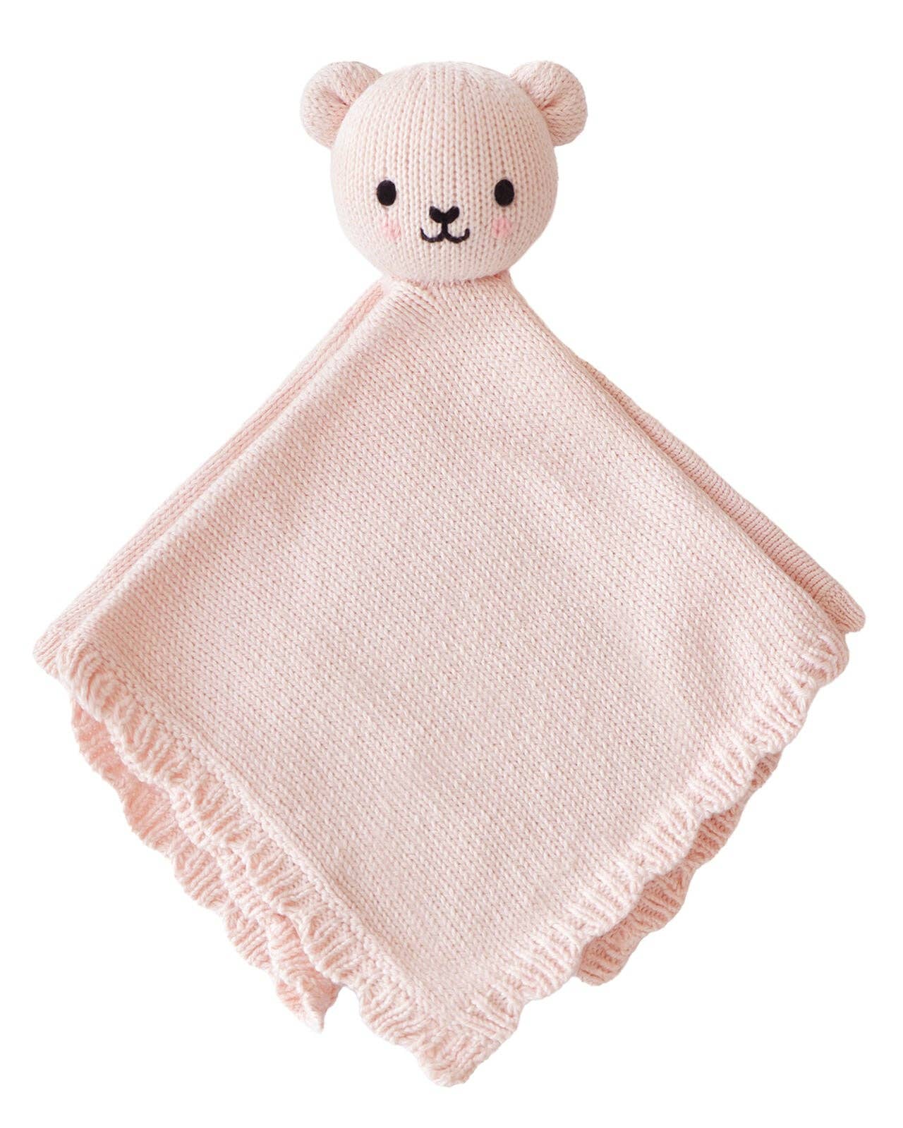 Cuddle + Kind Organic Cotton Baby Bear Lovey (Blush)