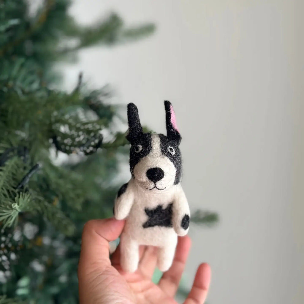 Felt Finger Puppet: French Bull Dog
