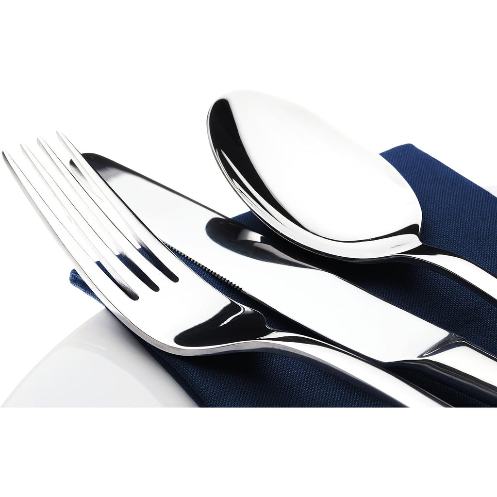 Stainless Steel Camping Cutlery Set 20 Piece – Portable Outdoor Tableware Kit with Knife Fork Spoon, Lightweight 304 Stainless Steel Utensils for Camping, Hiking, Travel & Outdoor Enthusiasts