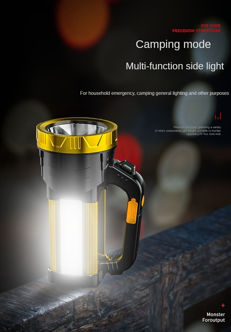 Zoomable LED Flashlight Rechargeable - 2000 Lumen High Power Torch, Adjustable Brightness, 2400mAh Battery, Super Bright Zoom Light for Camping, Fishing & Outdoor Activities