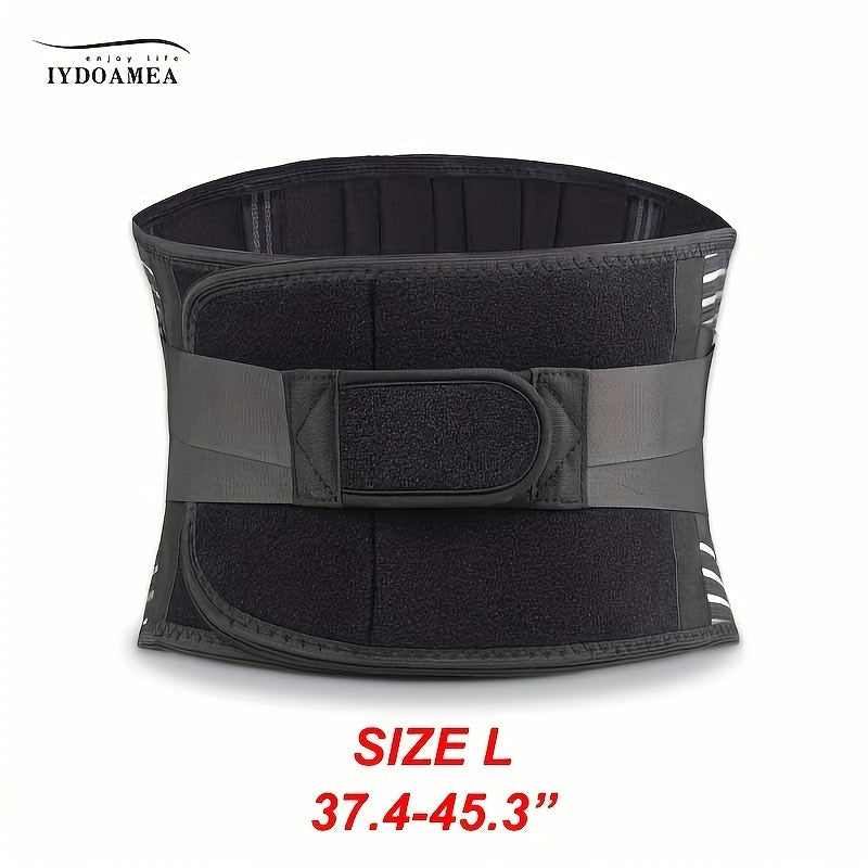 Lumbar Support Belt with 6 Stays & 16-Hole Mesh – Breathable Back Brace for Men Women, Anti-Skid Waist Support for Work, Sciatica & Lower Back Pain Relief