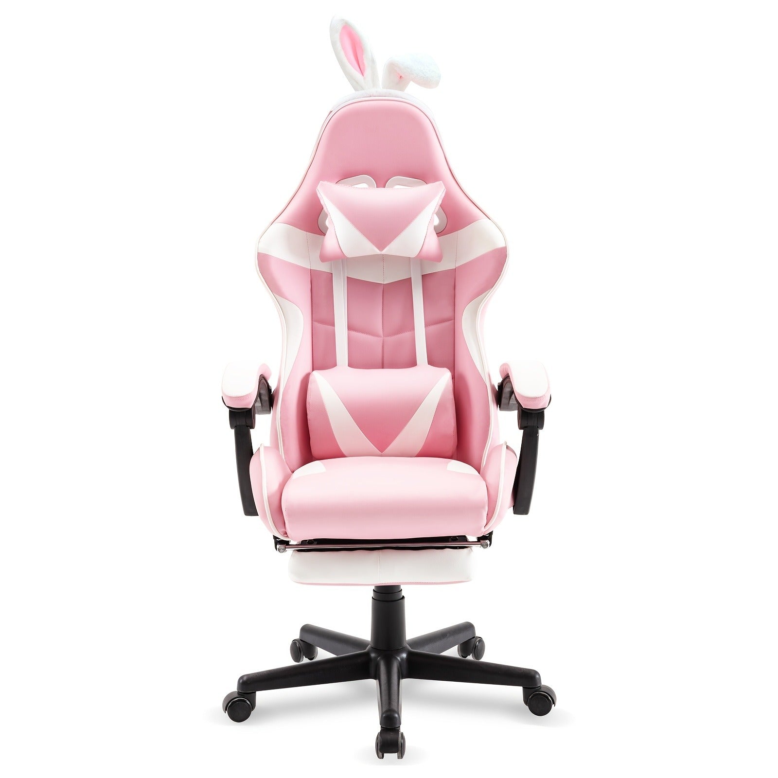 Gaming Chair Ergonomic Esports Chair – Skin-Friendly PU Leather, Thickened Board, Linkage Armrest, Adjustable Footrest & Headrest, Multi-Angle Reclining Office Game Chair, Solid Color, Black or Red