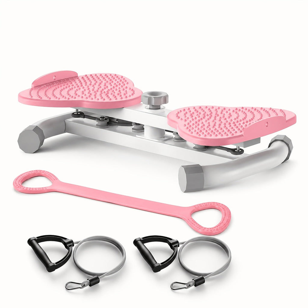 Waist Twisting Board Ab Twister for Home Gym – Noiseless 360° Twist Exercise Machine with Digital Display, Figure-8 Resistance Band & 360 LBS Capacity – Track Time, Reps & Calories