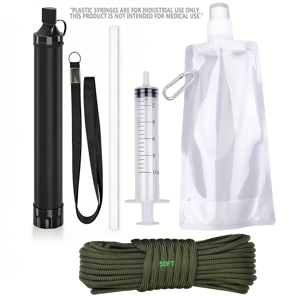 Portable Water Filter Straw for Camping, Hiking & Backpacking – 0.2 Micron Filtration, Filters Up to 10000 Gallons, BPA-Free Survival Water Purifier