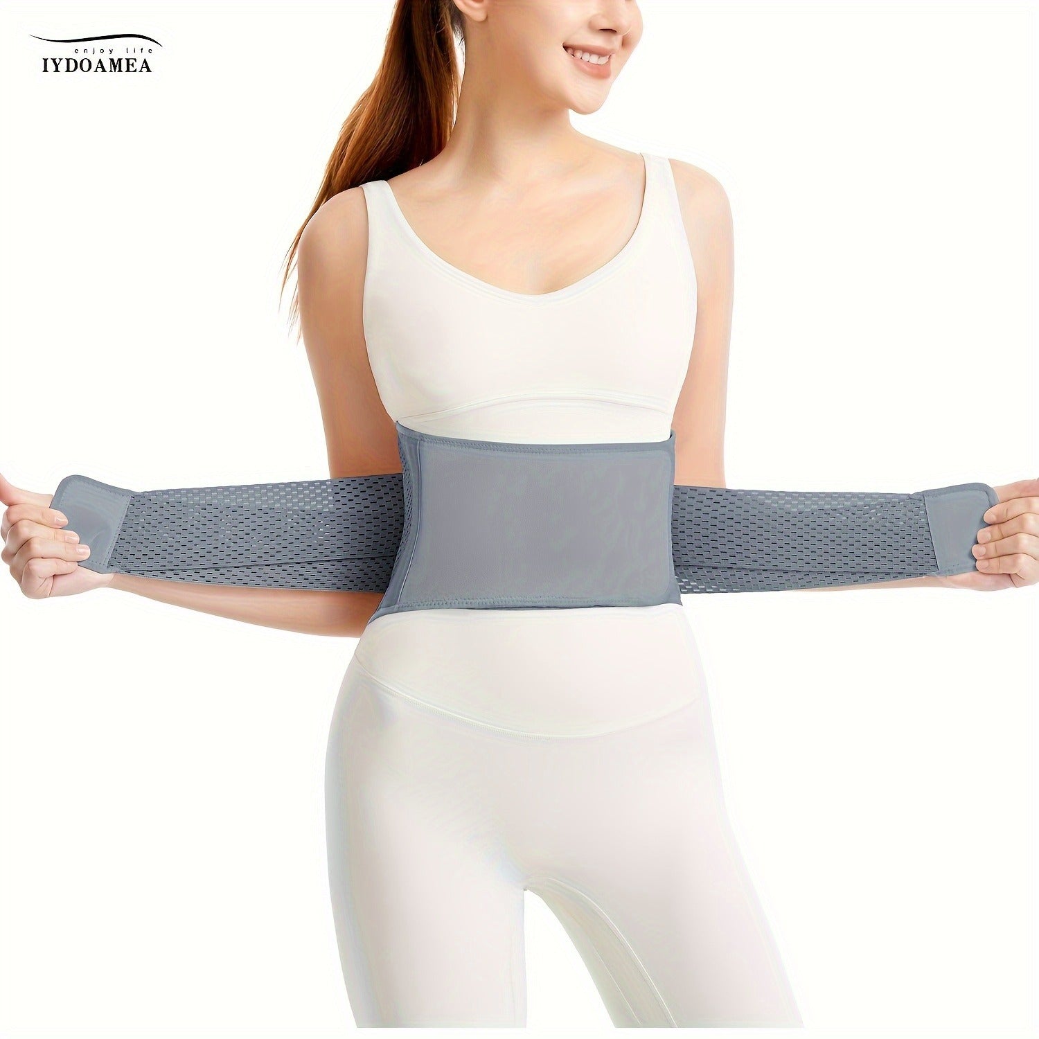 Breathable Back Brace Air Mesh with 4 Steel Plates & 2 Spring Stays – Anti-Skid Adjustable Lumbar Support Belt for Work, Men Women, S–XXL in 3 Colors