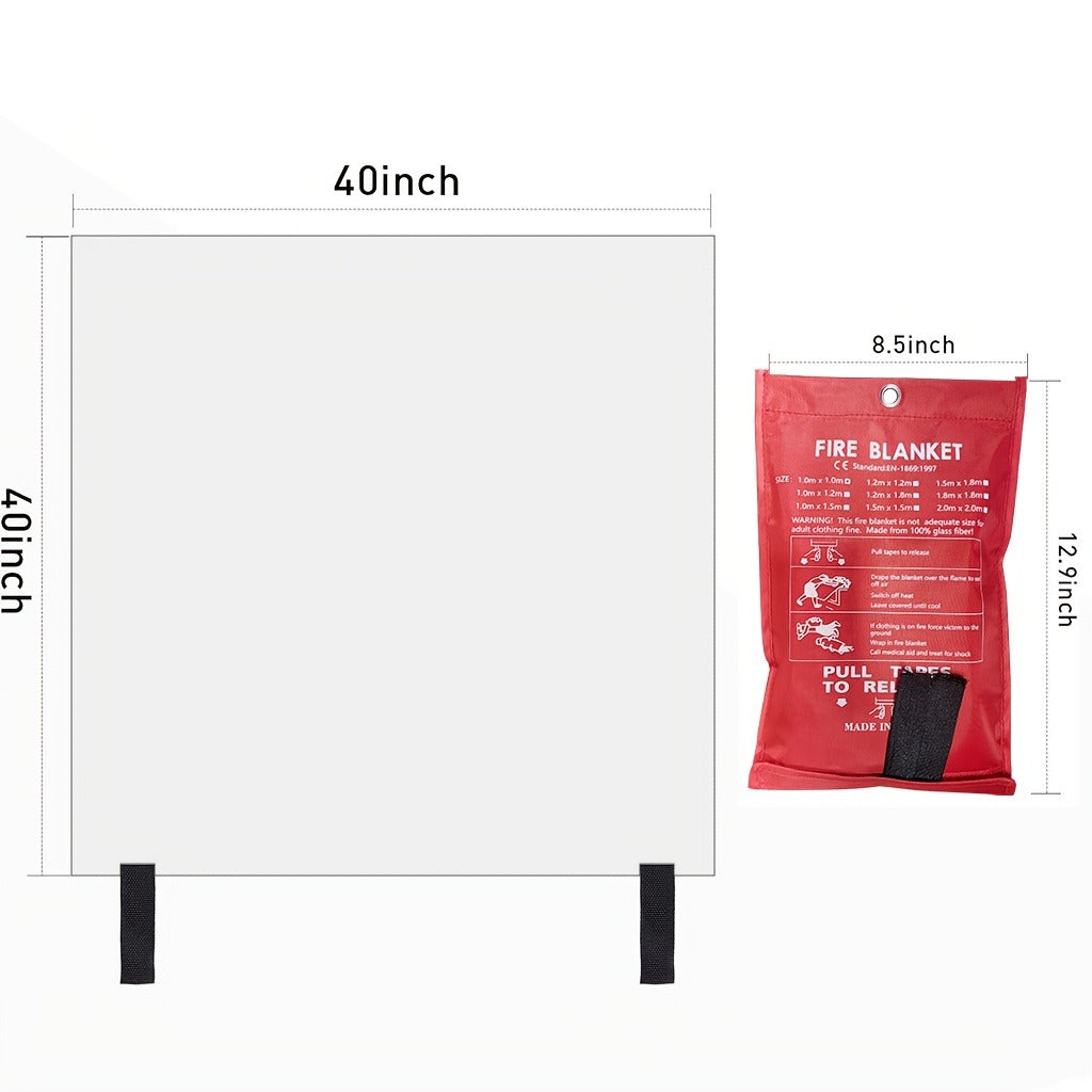 Fiberglass Fire Blanket for Home Kitchen Camping – Emergency Fireproof Blanket, Flame Retardant Heat Resistant, 39x39 Inch – 1/2/4/8/12 Pack