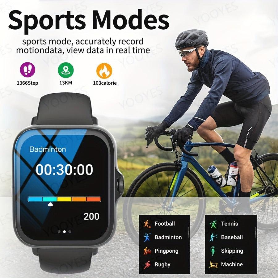 Smart Watch with Answer & Make Calls for Women Men – 100+ Sports Modes, Fitness Activity Tracker, Heart Rate Monitor, Pedometer, Compatible with Android & iPhone, Perfect Gift