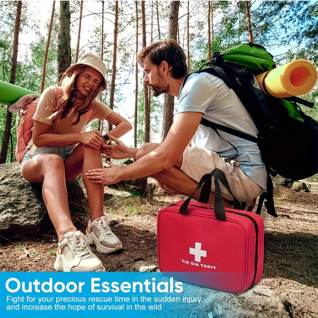 338 Piece First Aid Kit Waterproof Compact Trauma Kit Home Car Camping
