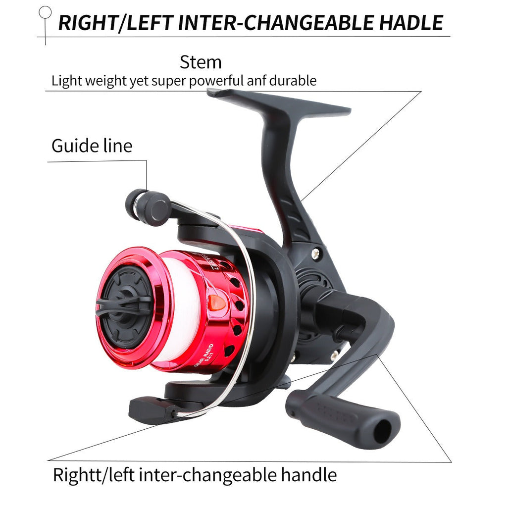 Beginner Fishing Rod & Reel Set – Couple Double Rod Wheel Kit with Red & Blue Fishing Poles 70.87" & 82.68", Complete Fishing Gear Equipment for Beginners Kids Men Women, Freshwater Starter Pack