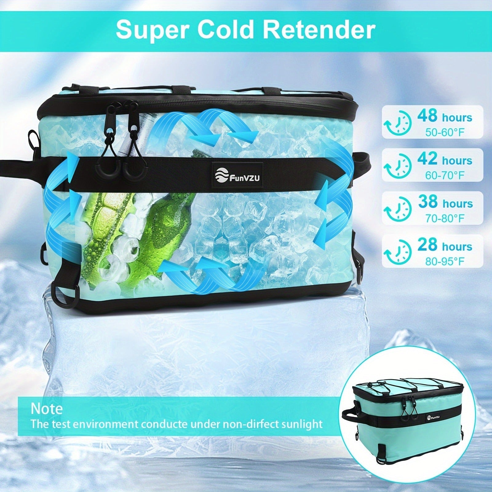 Paddle Board Cooler Bag Waterproof PVC – Insulated SUP Cooler with Mesh Top Pocket & Adjustable Straps | Ample Storage for Stand Up Paddleboarding, Kayaking & Water Sports Gear