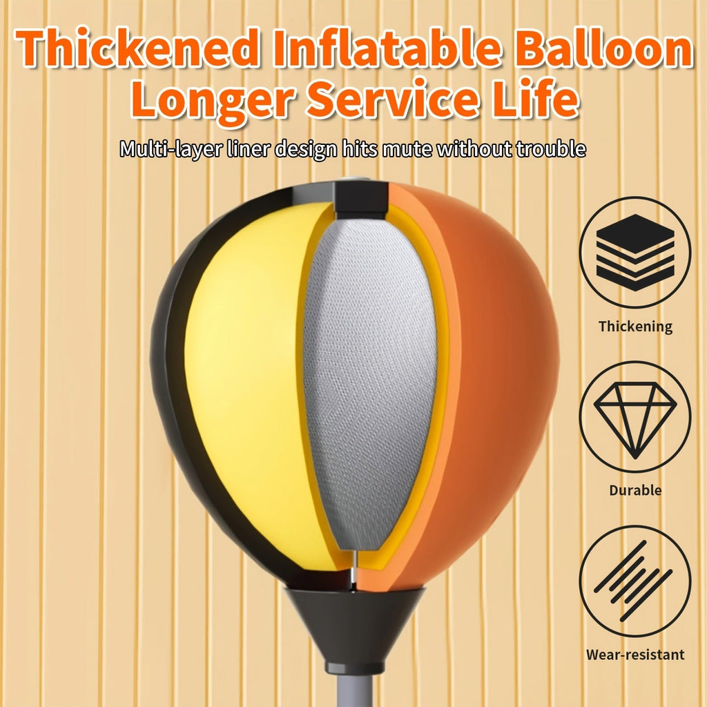 Boxing Reflex Ball with Suction Cup & 2 All-Terrain Bases – Speed Training Punching Ball for Adults & Youth, Adjustable Size